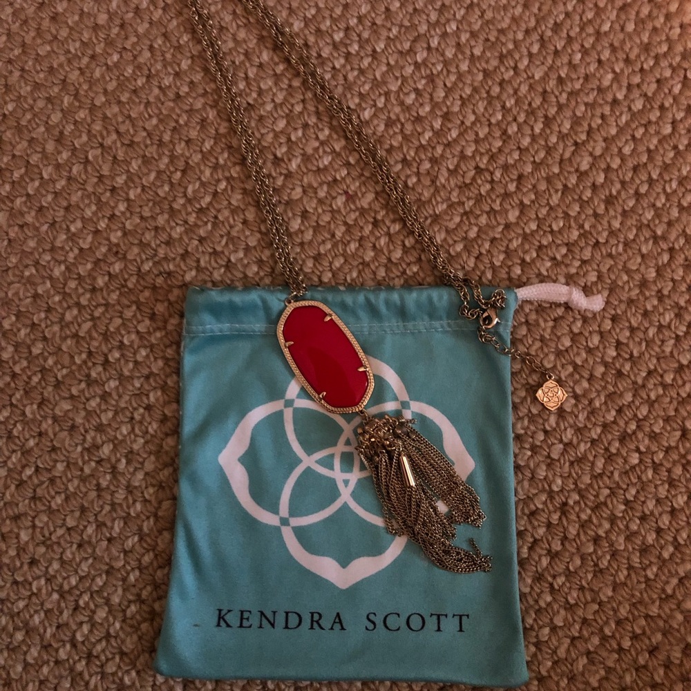 Kendra Scott Rayne Gold Long Pendant Necklace